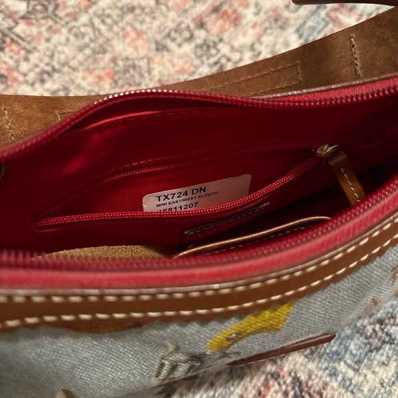 Dooney & Bourke Blue and Brown Shoulder Bag - Picture 5 of 5